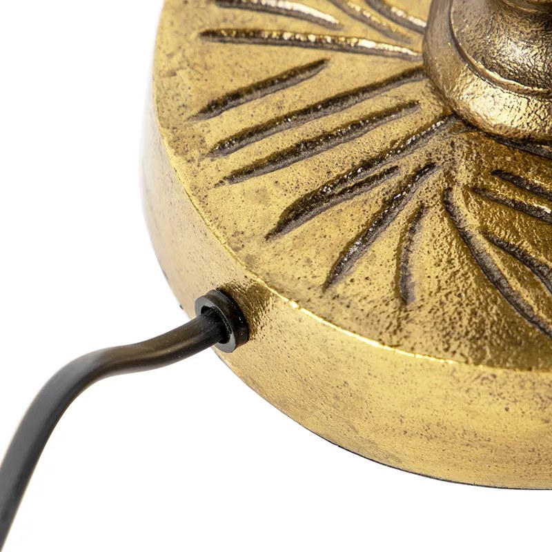 Candeeiro de mesa Art Deco bronze com preto sem abajur - Areka