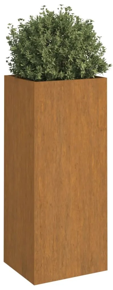 Vaso/floreira 32x29x75 cm aço corten