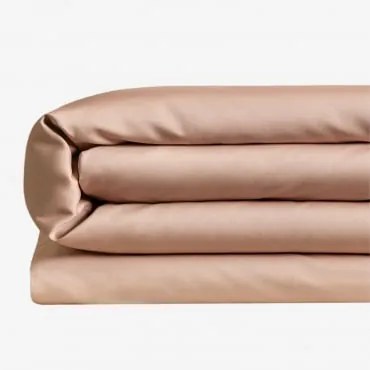 Capa De Edredom De Cetim Sampras 300 Fios Cor-de-rosa Avelã & Cama 135/140cm (220 X 220 Cm) - Sklum