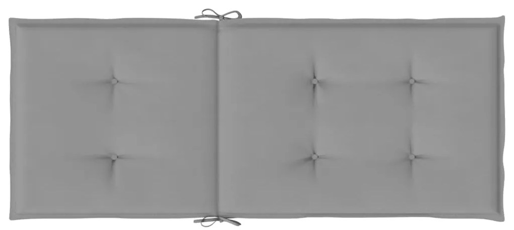 Almofadões para cadeiras altas de jardim 6 pcs tecido cinzento