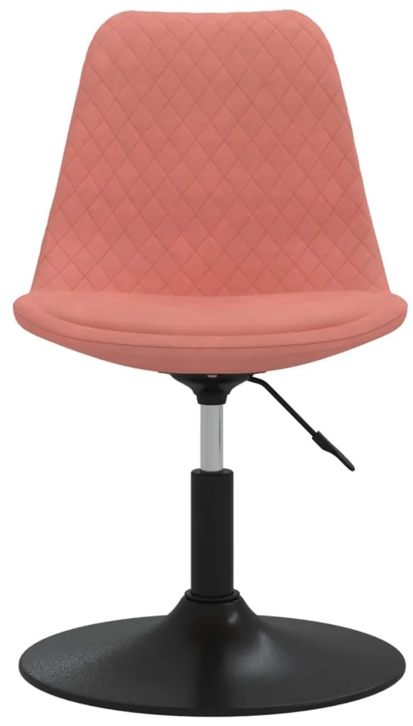 Cadeiras de jantar giratórias 4 pcs veludo rosa