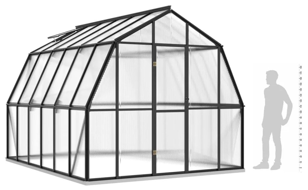 Estufa GreenHouse com Base - 9,53 m² - Estrutura em Aluminio e Aço