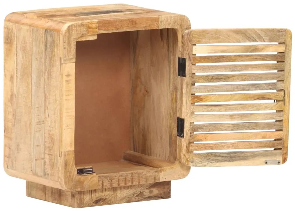 Mesa de cabeceira 40x30x50 cm madeira de mangueira áspera