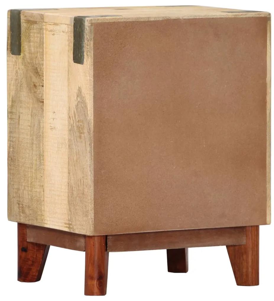 Mesa de cabeceira 40x30x52 cm madeira mangueira áspera maciça