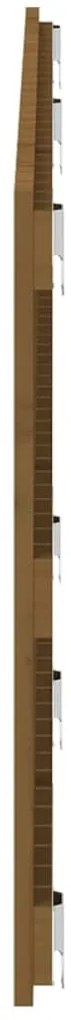 Cabeceira de parede 166x3x60 cm pinho maciço castanho-mel