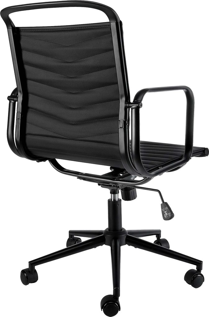 Cadeira de escritório Bakers Couro sintético preto