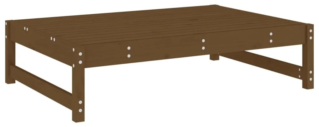 2 pcs conjunto lounge de jardim pinho maciço castanho-mel