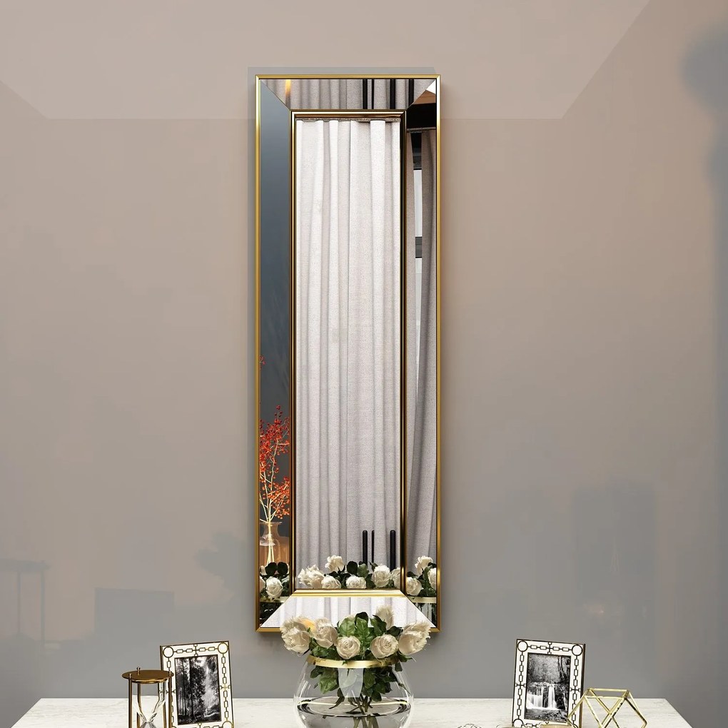 Espelho Carlos – Dourado – 30cm x 90cm x 3,2cm