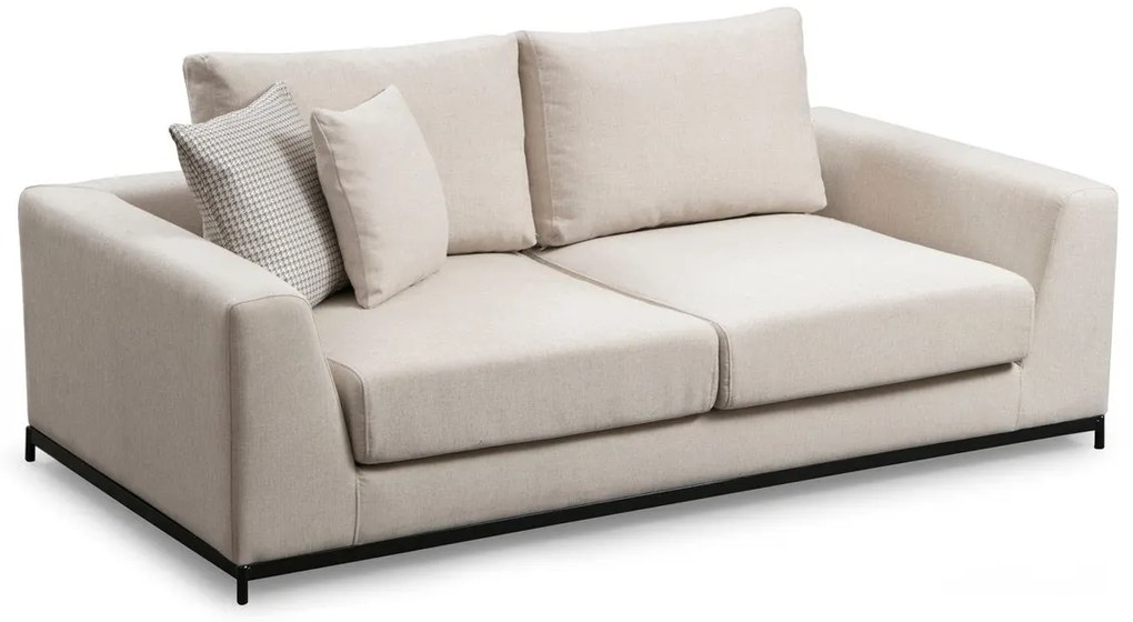 Sofá de 2 Lugares Line – Bege – 201 cm x 102 cm x 84 cm