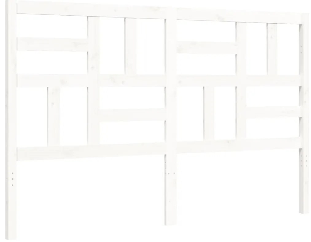 Estrutura de cama com cabeceira 160x200 cm madeira maciça