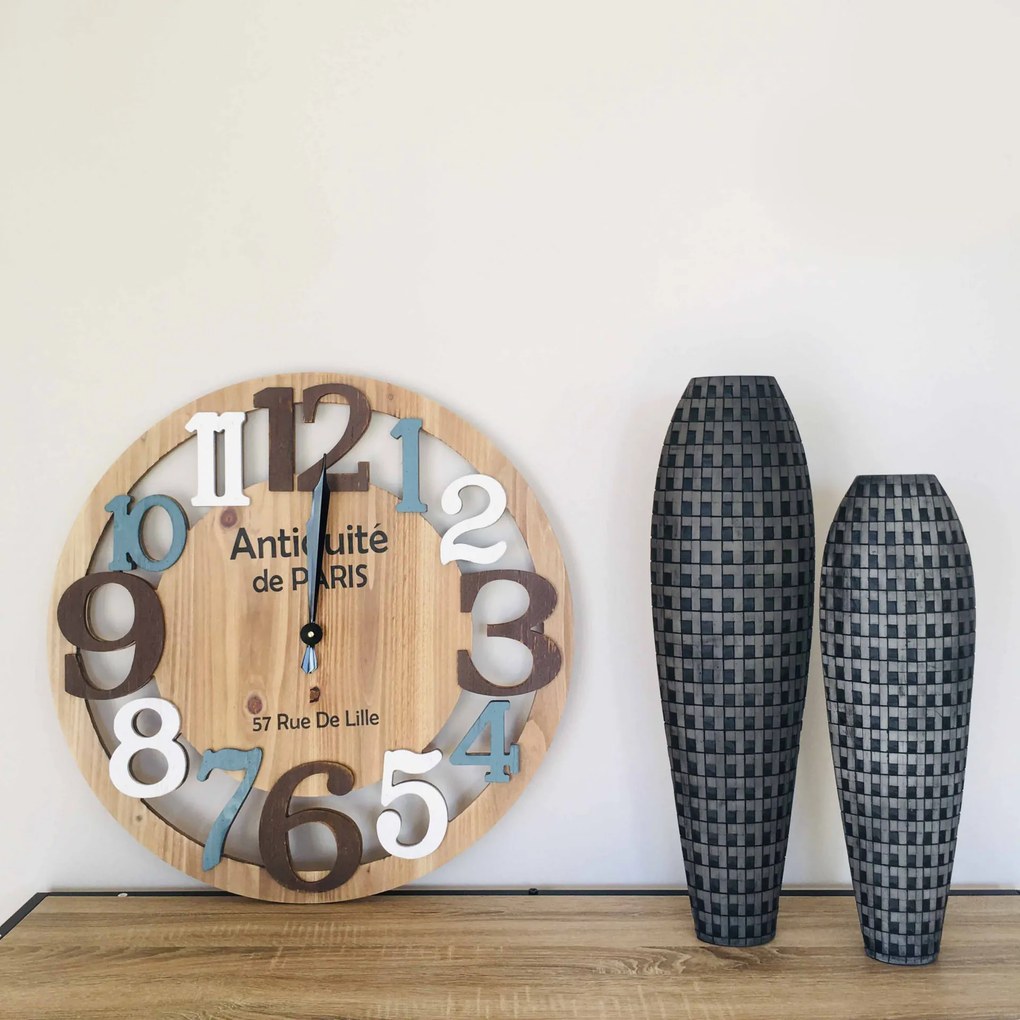 Jarras Decorativas Quadrados Preto&Cinza - 48 centímetros