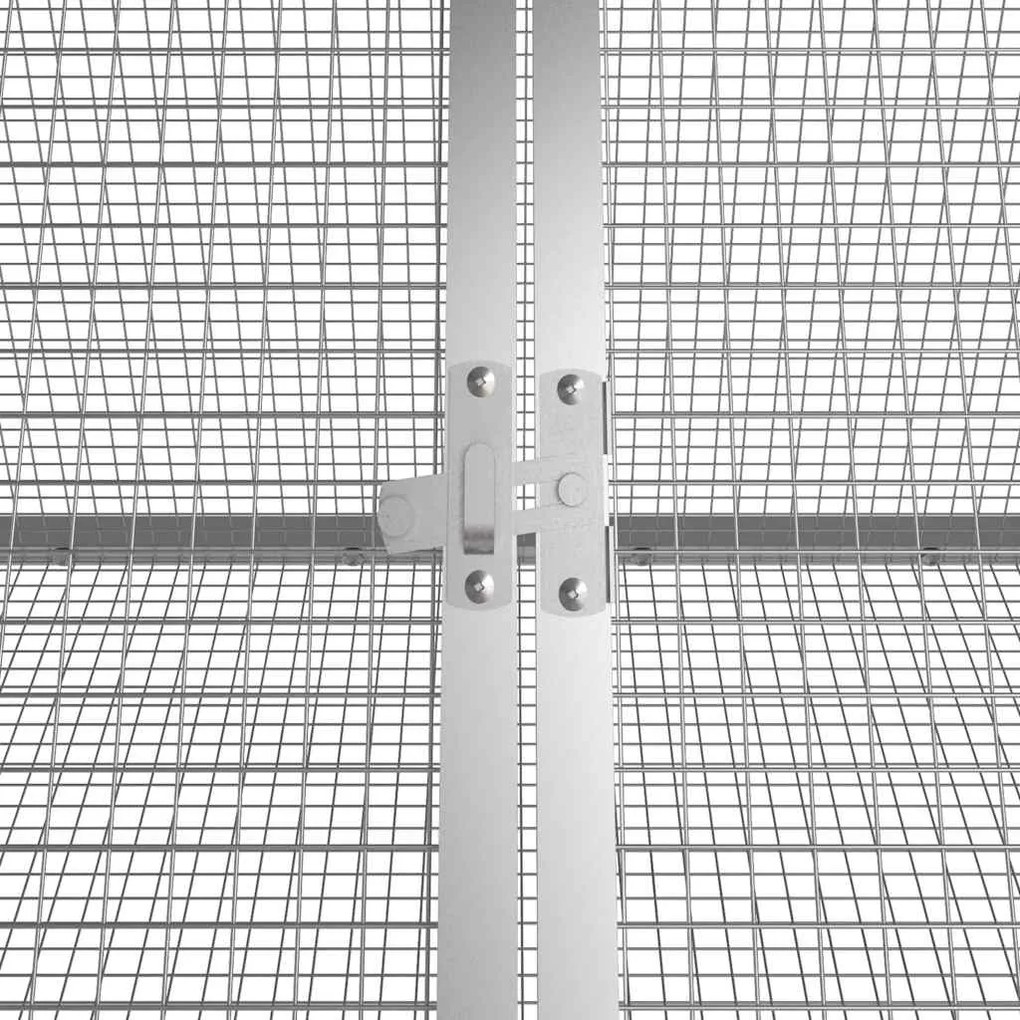 Gaiola p/ coelhos 201,5x80,5x71 cm aço galvanizado antracite