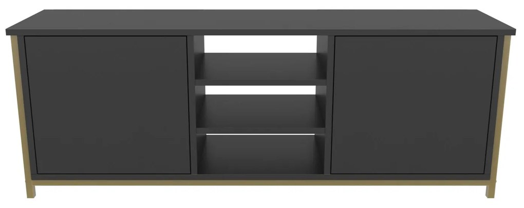 Móvel TV Otis – Dourado e Antracite – 140 cm x 35,3 cm x 50,8 cm