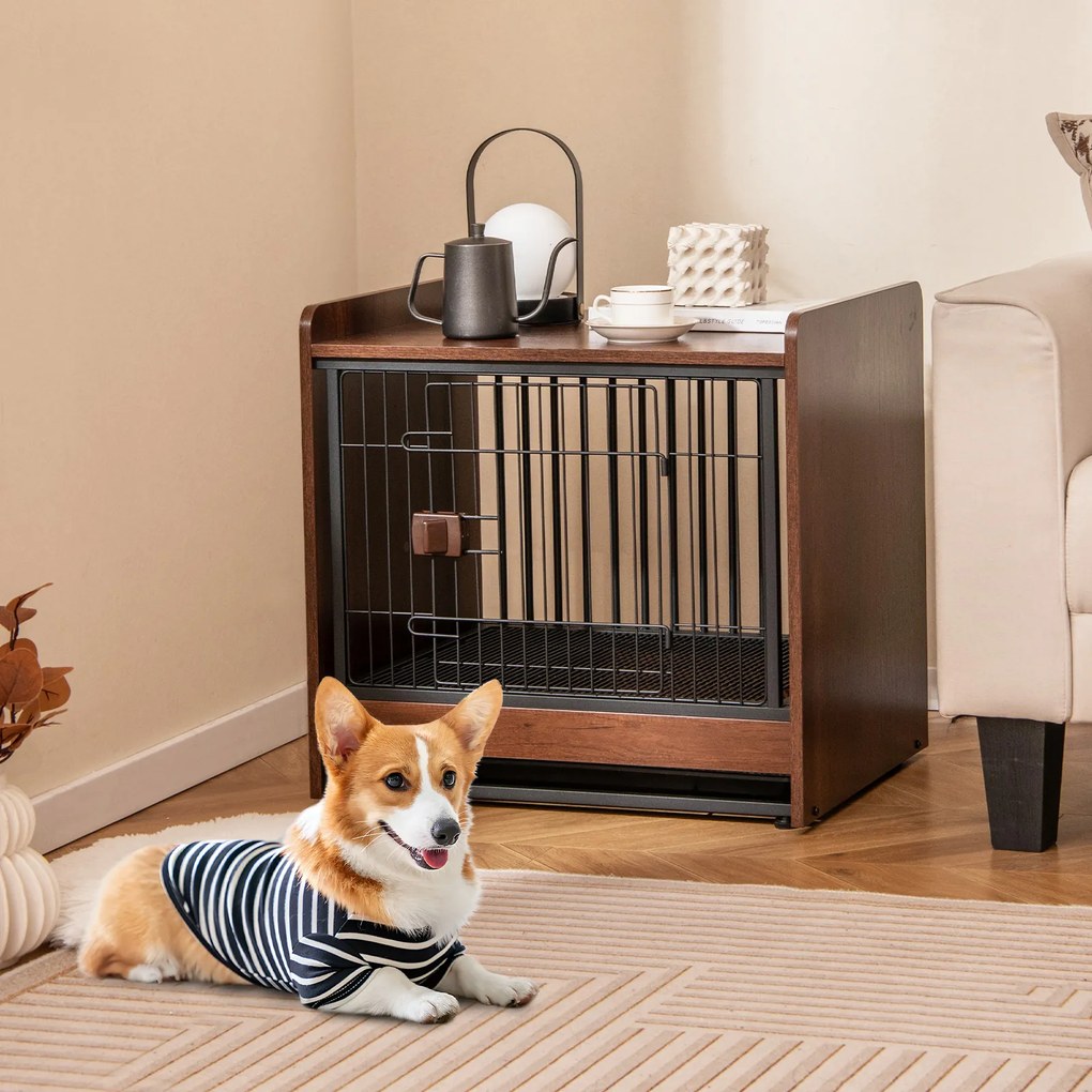 Casa grande para animais de estimação com janelas ventiladas e capa removível-S