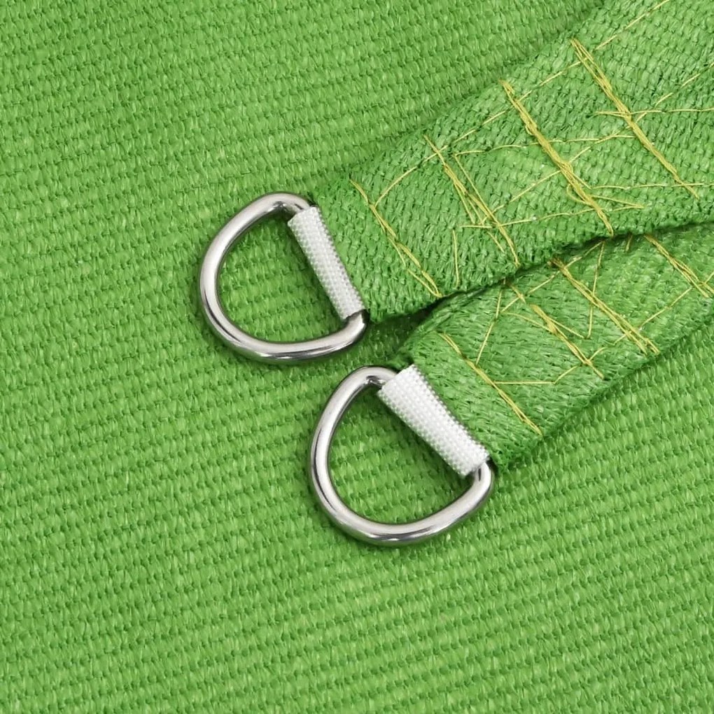 Para-sol estilo vela 160 g/m² 2,5x2,5 m PEAD verde-claro