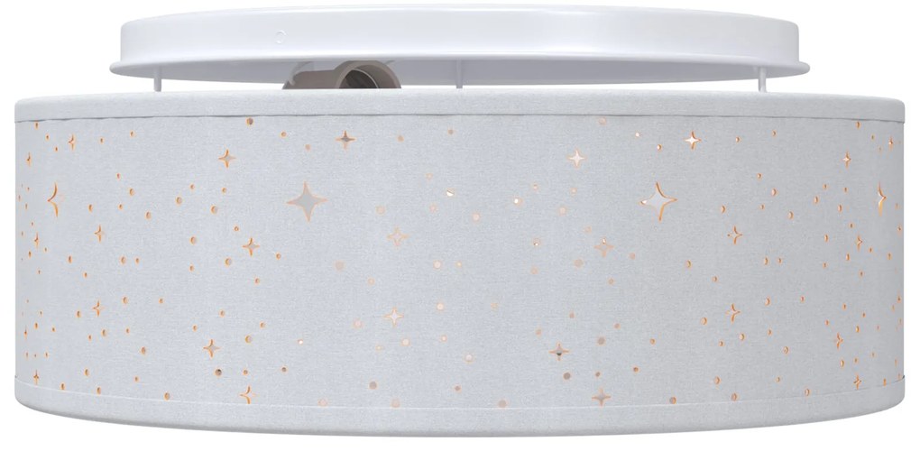 Luminárias de Teto com Cúpula Cheia de Estrelas Cinzenta Ø 30 cm Tecid
