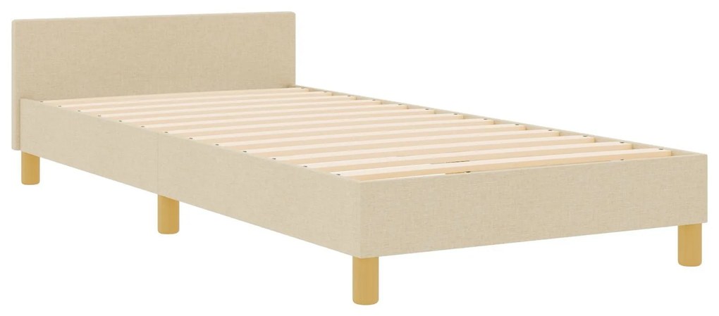 Cama vidaXL Creme 90x190 cm em Tecido