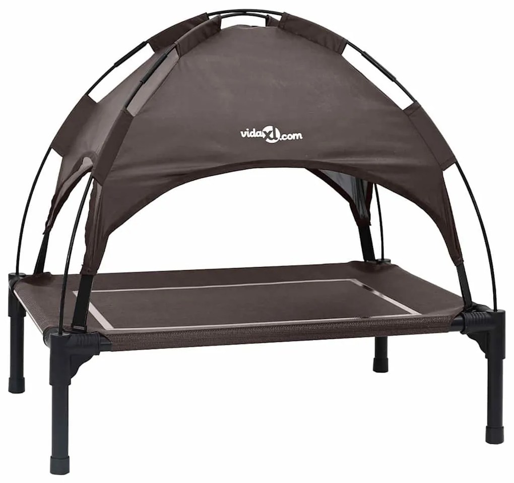 Cama Elevada para Cachorro Castanha Poliéster, Metal Médio