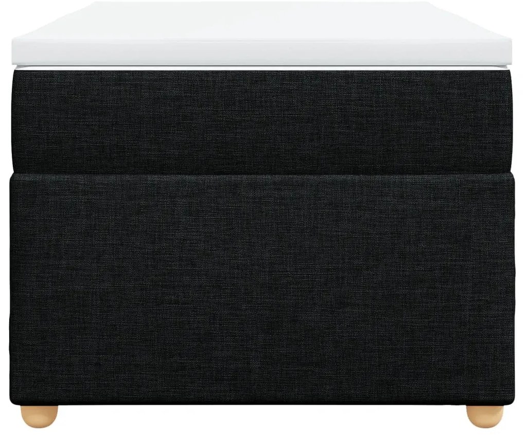 Cama com molas/colchão 90x190 cm tecido preto