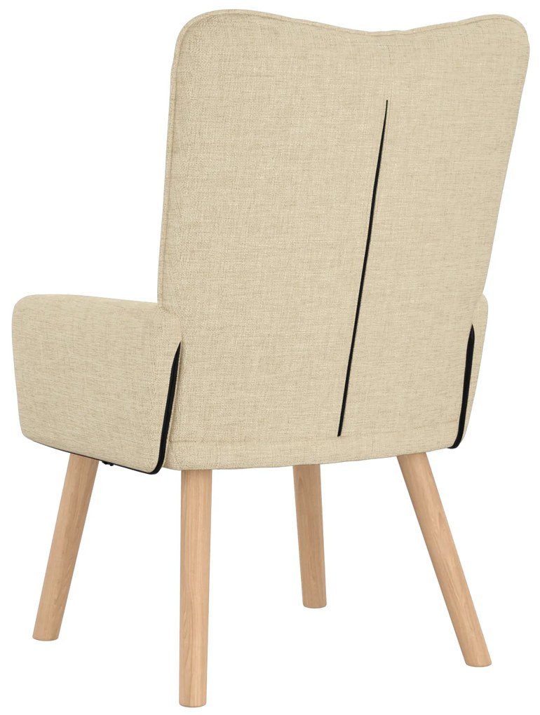 Poltrona Relaxante vidaXL em Tecido Creme