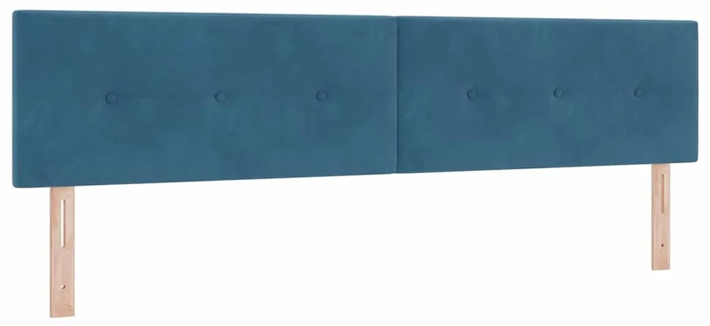 Cabeceira LED vidaXL Almofadada Azul Escuro 100 cm Veludo