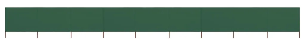 vidaXL Para-vento com 9 painéis em tecido 1200x80 cm verde
