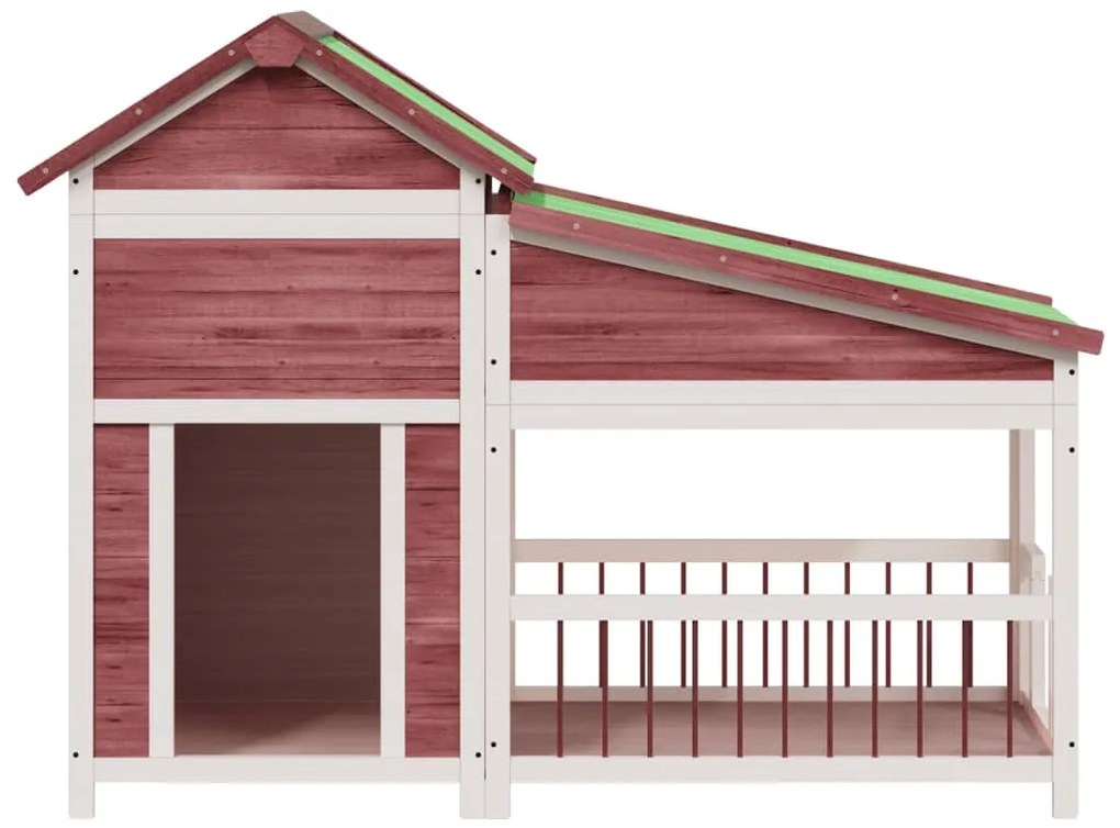 Casota para cães 143x60,5x109 cm pinho maciço cor moca