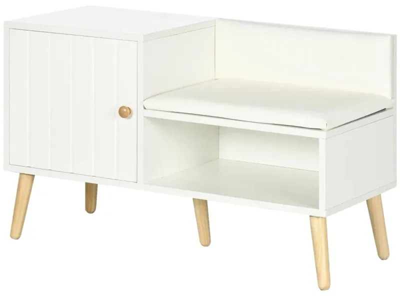 Banco Acolchoado Dora com Sapateira - Design Nórdico