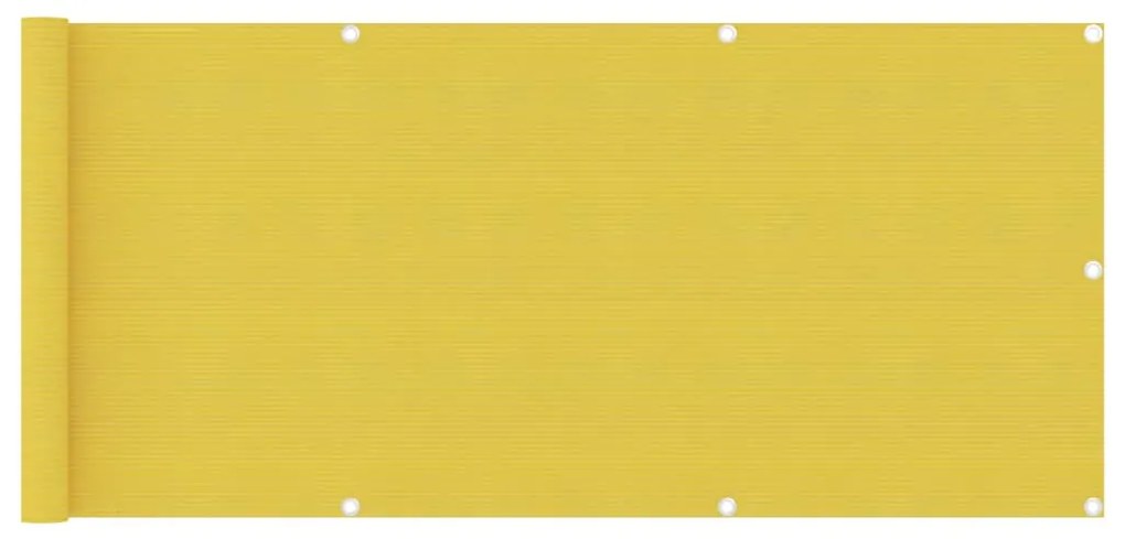 vidaXL Tela varanda PEAD 75x400 cm amarelo