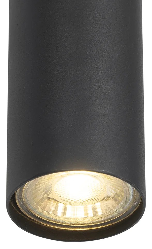 Candeeiro de suspensão inteligente preto c/ 5 GU10 Wifi - Jeana