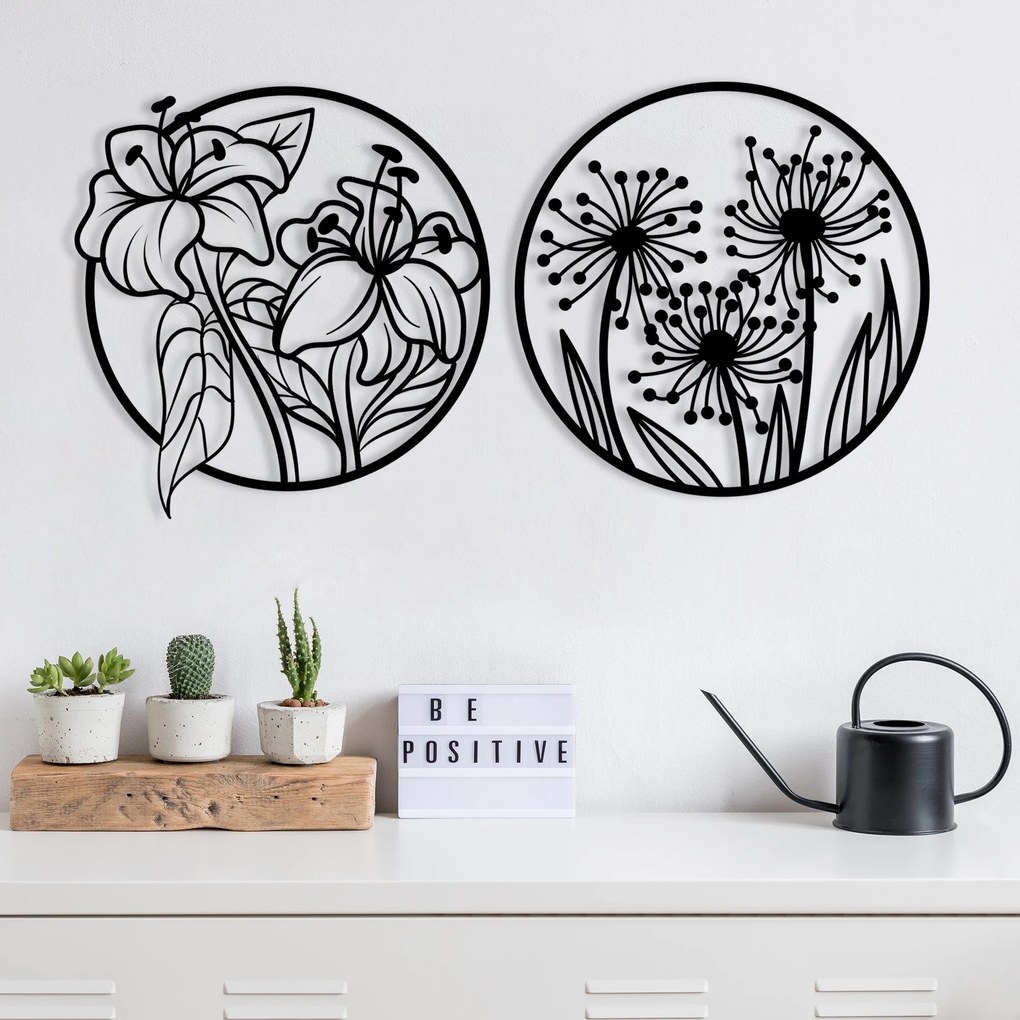 Acessório Decorativo de Parede em Metal Mucbir – Preto – 100 x 50 cm