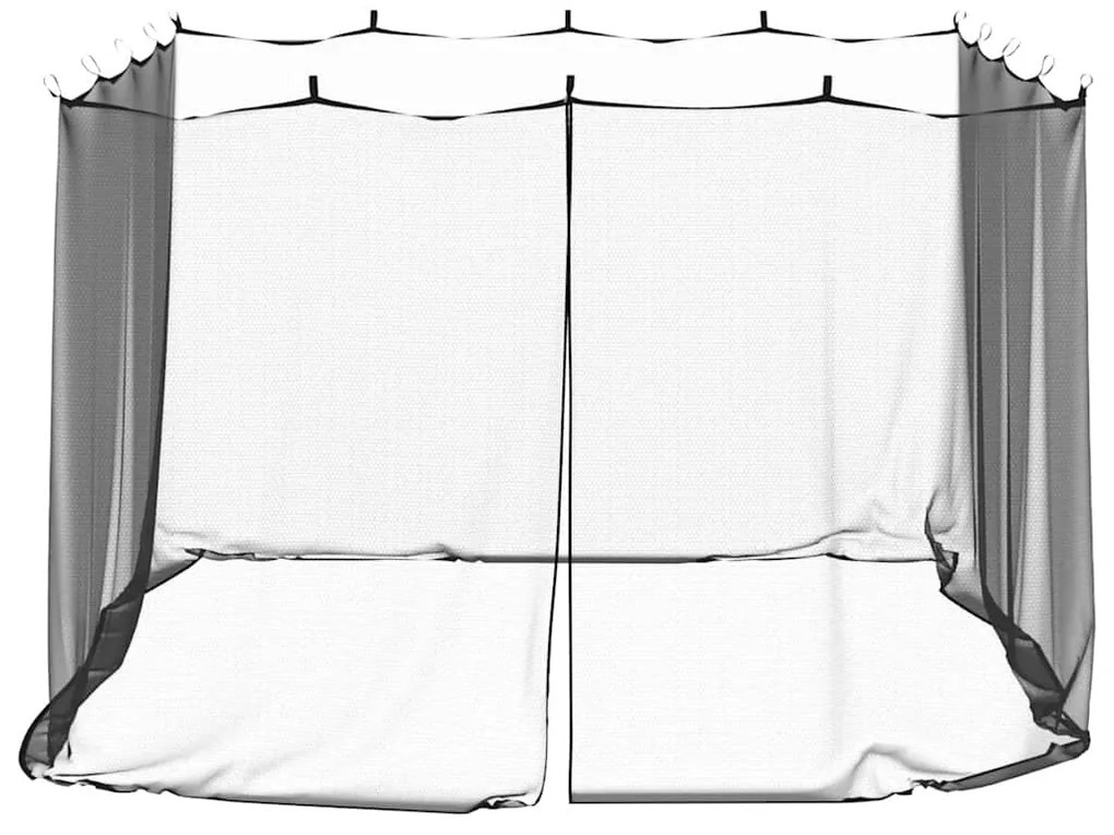 Rede mosquiteira p/ interior exterior malha preto 300x300x200cm