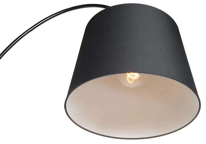 Candeeiro de pé moderno com cúpula preta - Bend Moderno