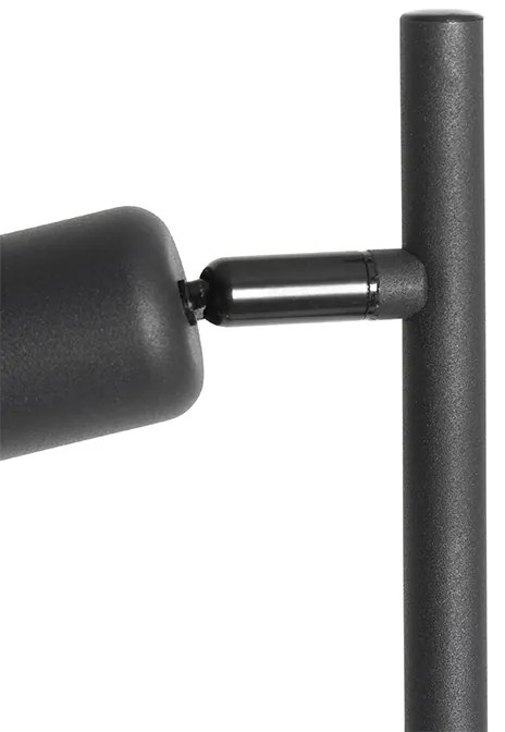 Candeeiro de pé design preto com dourado 3-luzes - Noud