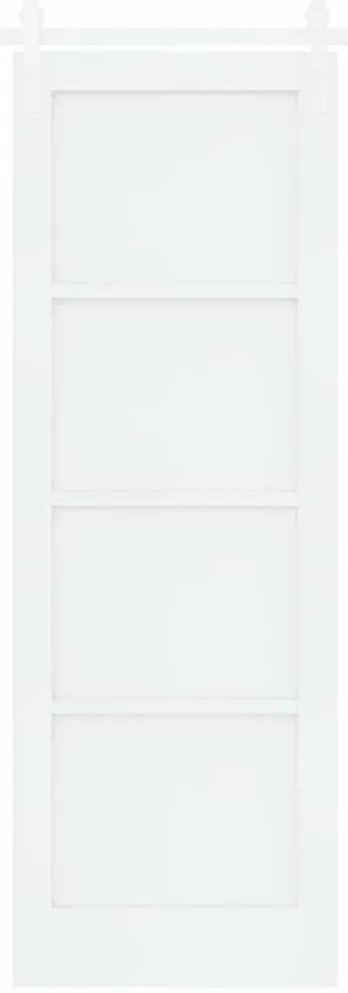 Porta deslizante vidaXL com conjunto de ferragens branca 73,5x211 cm m