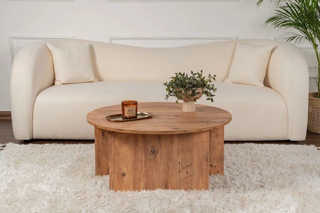 Mesa de Café Moira – Pinho Atlântico – Ø90x41 cm