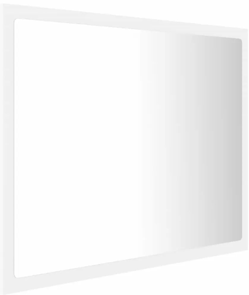 Espelho de casa de banho com LED 60x8,5x37cm acrílico branco