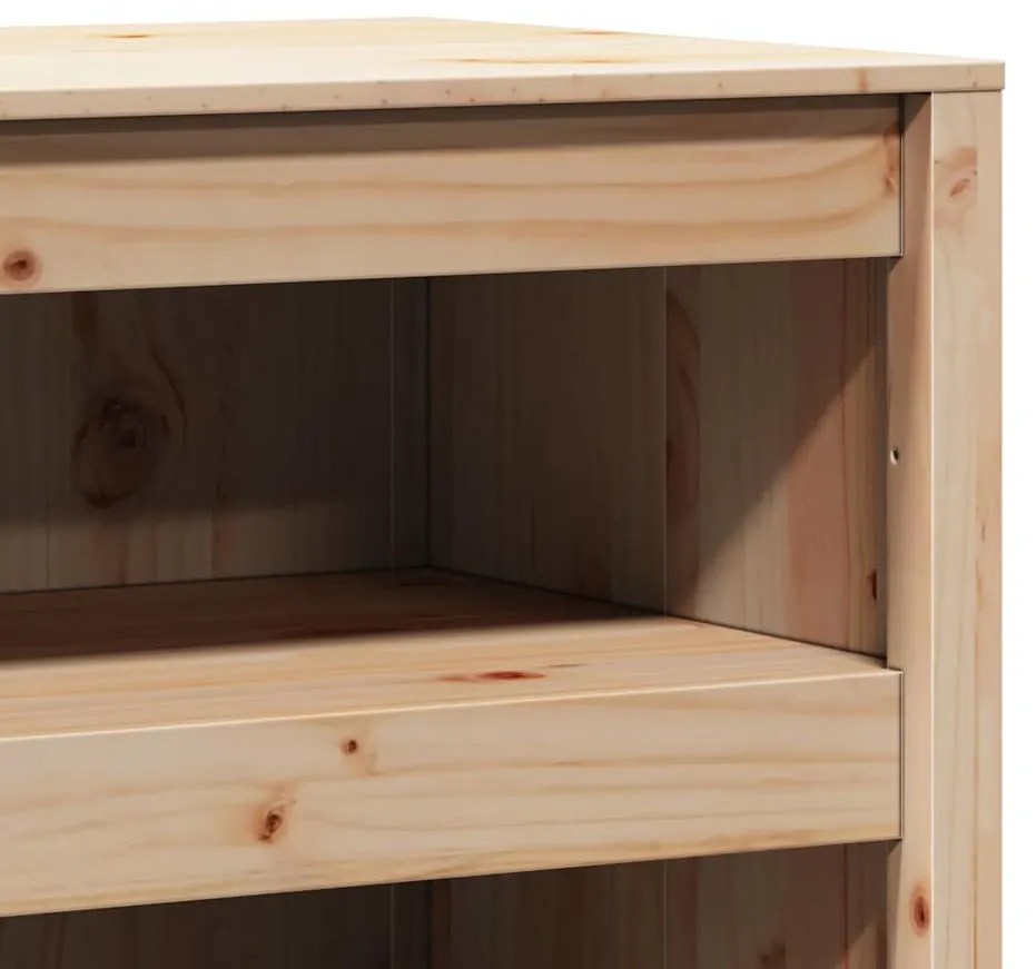 Armário de Cozinha Pinho Inacabado Médio Retangular Contemporâneo