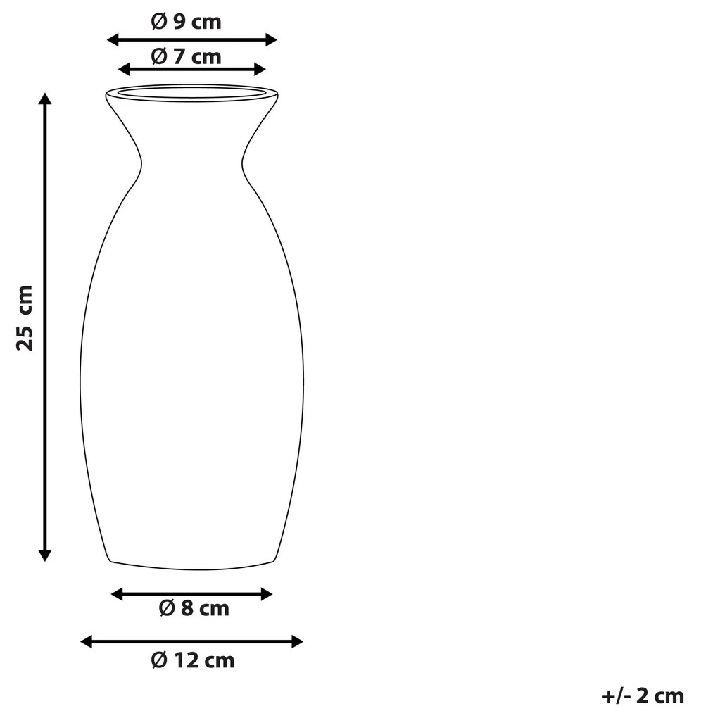 Vaso branco e azul marinho 25 cm CHALCIS Beliani