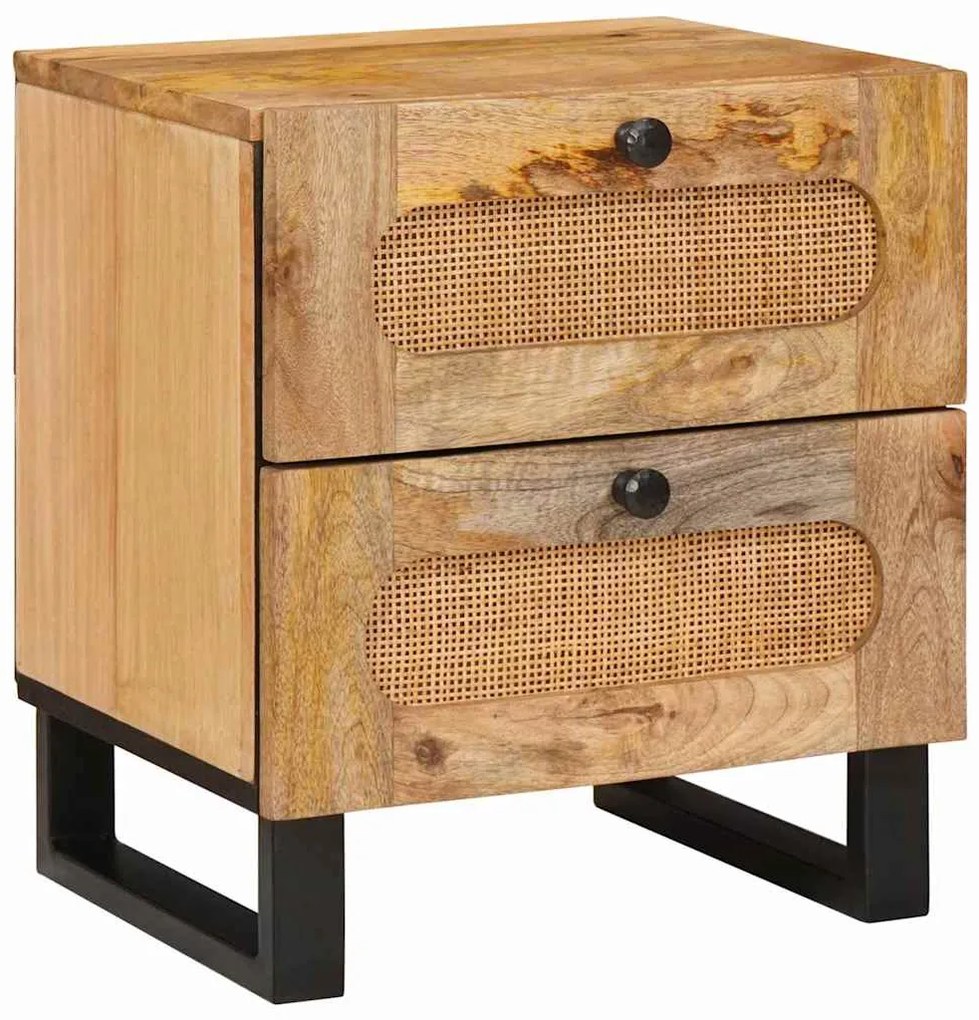 vidaXL Armário de Cabeceira com gaveta Natural 40 x 33 x 46 cm