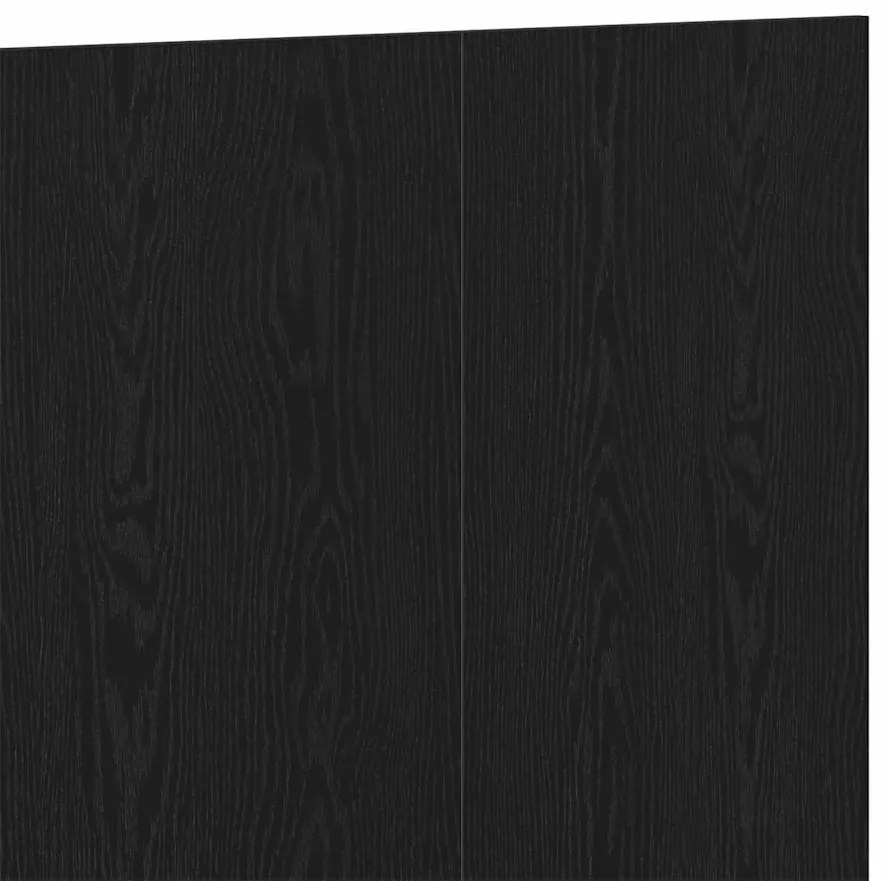 Cabeceira vidaXL em Preto Carvalho 160x1,5x80 cm em Madeira de Engenha