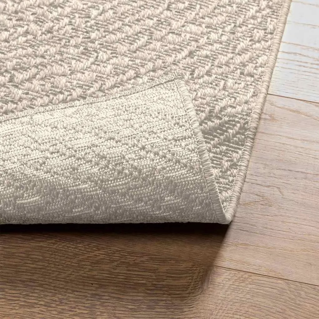 Tapete ZIZUR creme 100x200cm aspeto de juta interior e exterior
