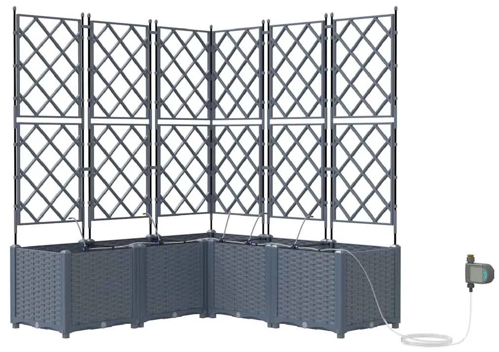 Jardineiras de Jardim 1 pc Cinzento-claro 120 x 120 x 142 cm