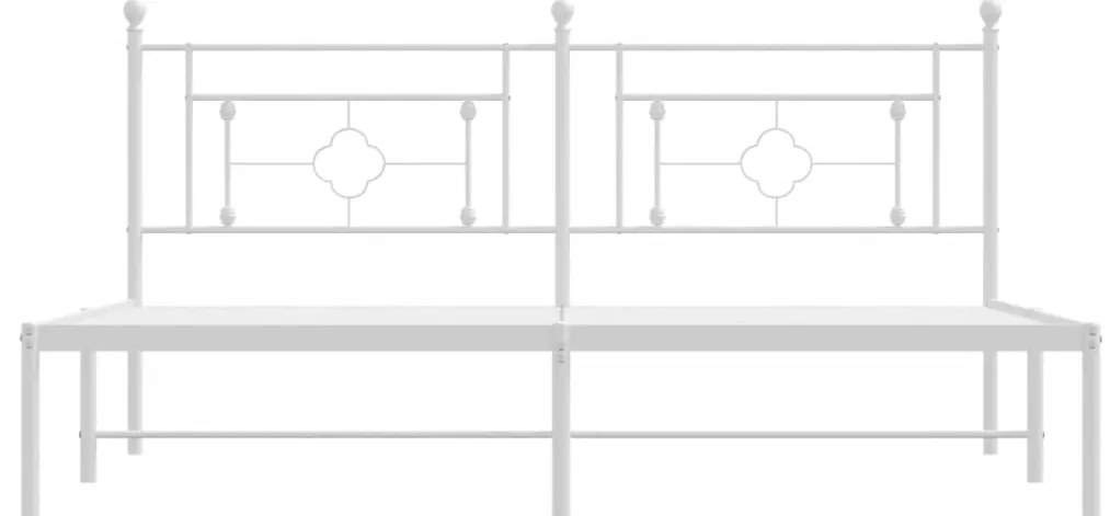 Estrutura de cama com cabeceira 180x200 cm metal branco
