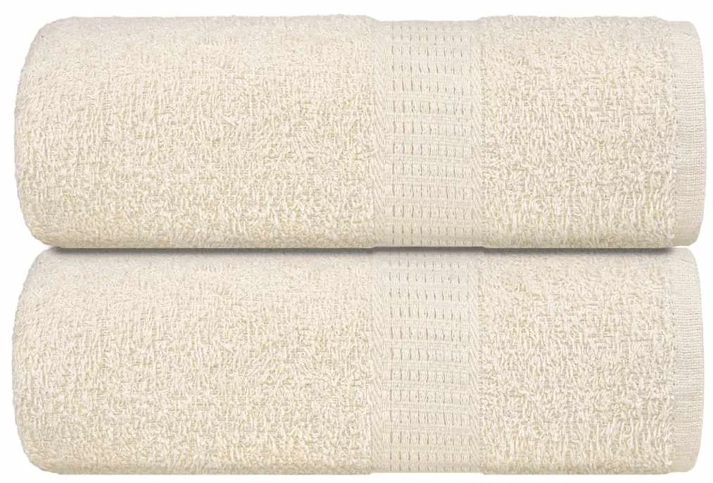 Toalhas de bidé 2 pcs 30x50 cm 360 gsm 100% algodão creme