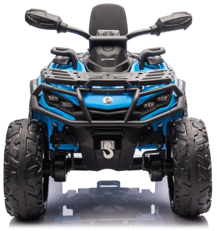 Moto 4 elétrica para crianças 12V Can Am Outlander 4x4 com controlo remoto, rodas Espuma EVA, assento couro Carga até 50Kg Azul