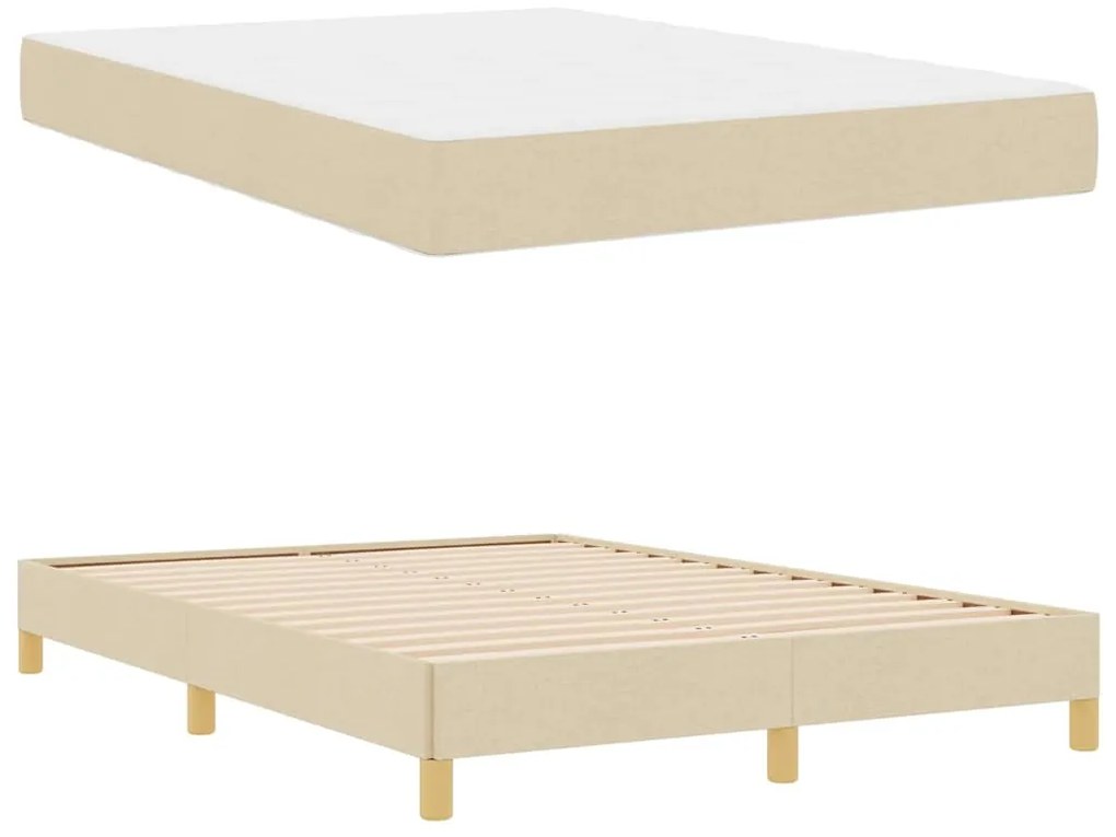 Cama Box Creme, Marrom 160 x 200 cm
