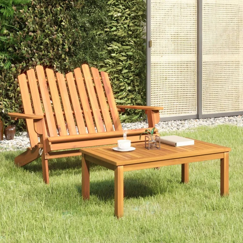 vidaXL Conjunto lounge de jardim Adirondack 2pcs acácia maciça