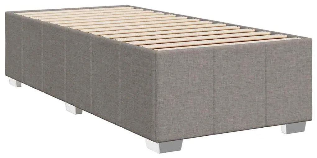 Estrutura cama sem colchão 100x200 cm tecido cinza-acastanhado