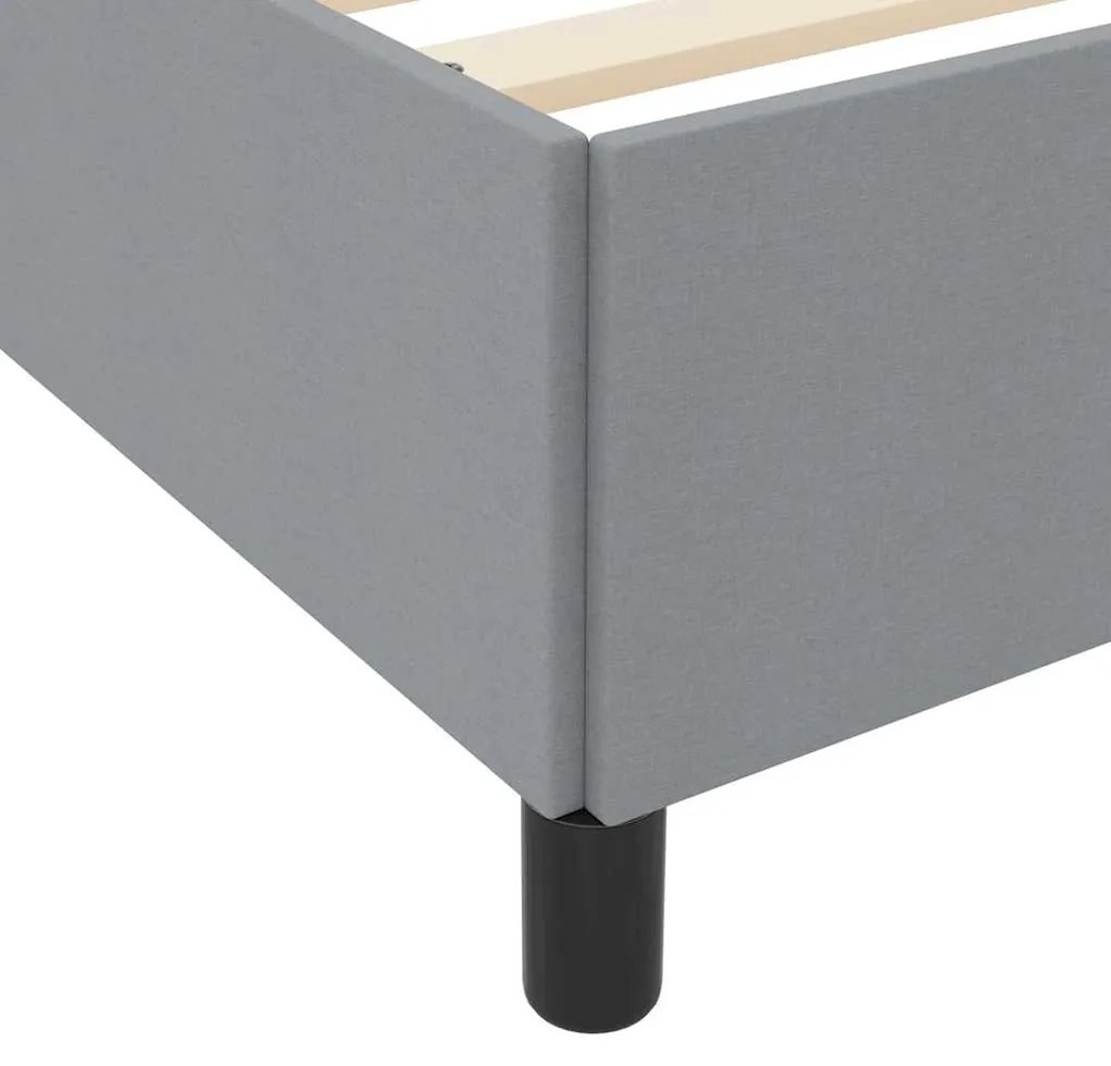 Cama Box Cinza claro, Preto 140 x 200 cm